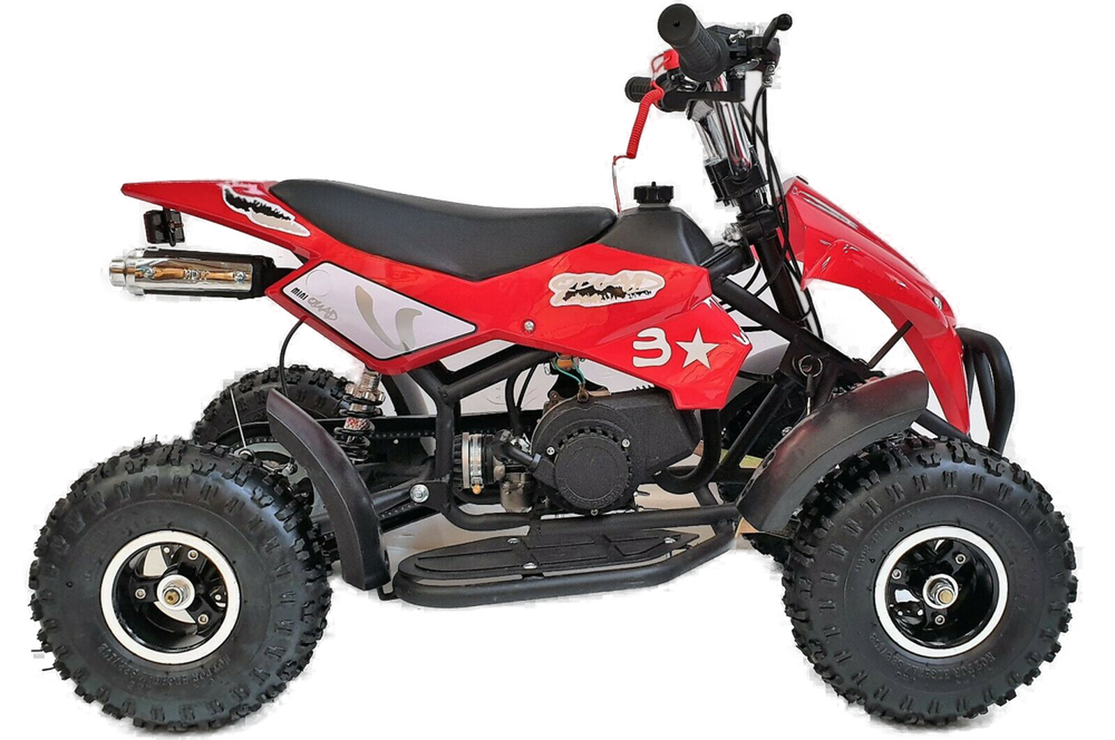 50cc 2 Stroke Quad Bike (Red) - Image 3