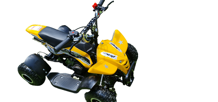 50cc 2 Stroke Quad Bike (Yellow) - Image 2
